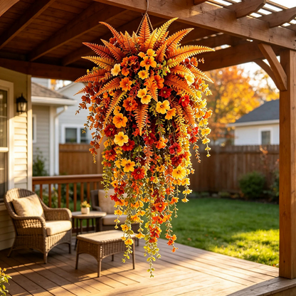 Artificial Fern for Autumn Outdoor Decor