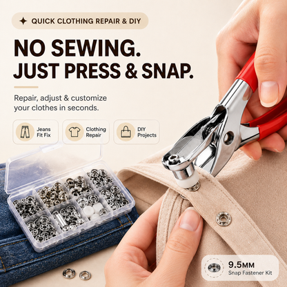 100pcs Invisible Colored Metal Buckle & 1 Count Manual Pressure Pliers