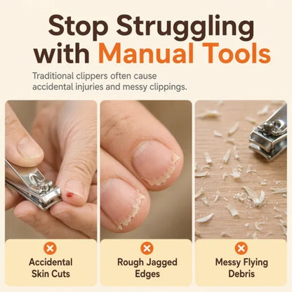 2-in-1 Smart Electric Nail Trimmer & Polisher for All Ages