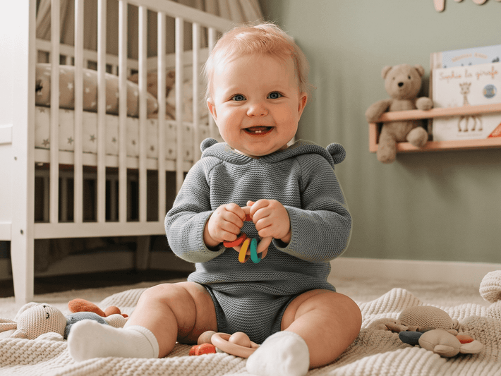 Baby representing adult-supervised nail care