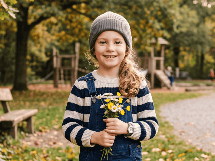 Child representing adult-supervised nail care