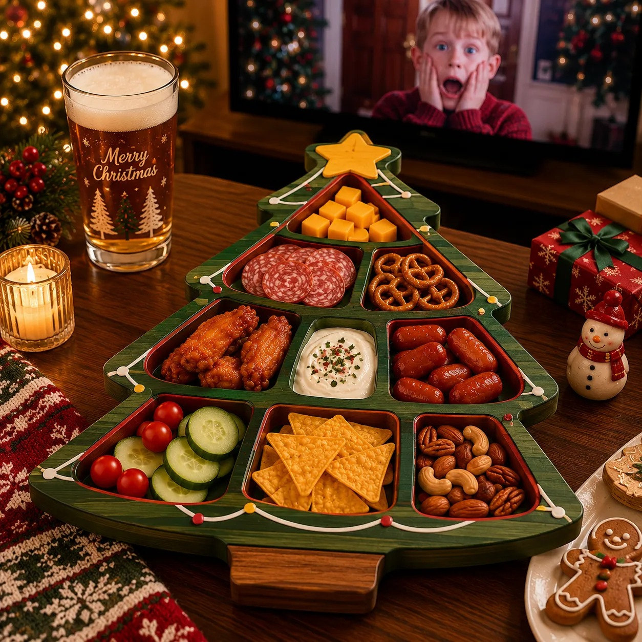 🎄 Christmas Snack Serving Tray
