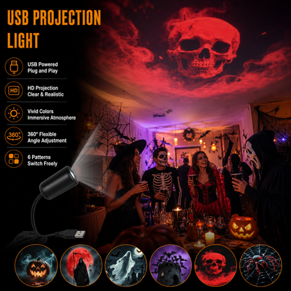 🎄Plug‑and‑Play HD Holiday Projector, Multi‑Scene Projection Light for Christmas, Halloween & Faith‑Themed Decor