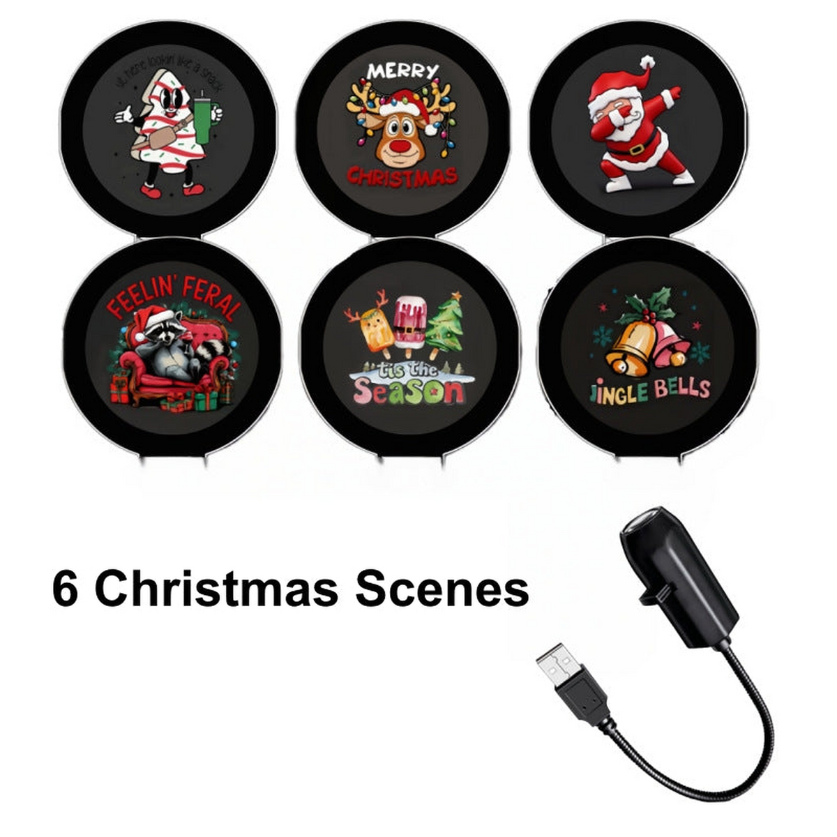 🎄Plug‑and‑Play HD Holiday Projector, Multi‑Scene Projection Light for Christmas, Halloween & Faith‑Themed Decor