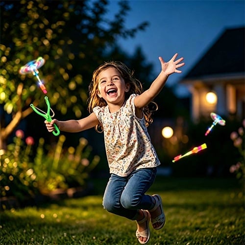 Illuminated Slingshot Flying Arrow