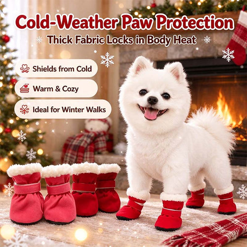 Soft Velvet Puppy Booties | Non-Slip Paw Covers, Set of 4, product image 1