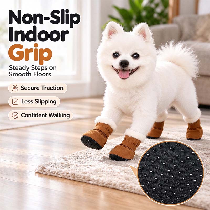 Soft Velvet Puppy Booties | Non-Slip Paw Covers, Set of 4, product image 2