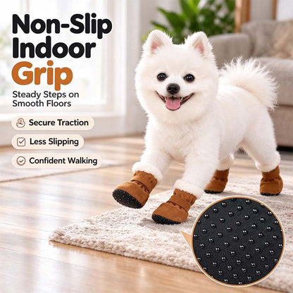 Soft Velvet Puppy Booties | Non-Slip Paw Covers, Set of 4, product image 2