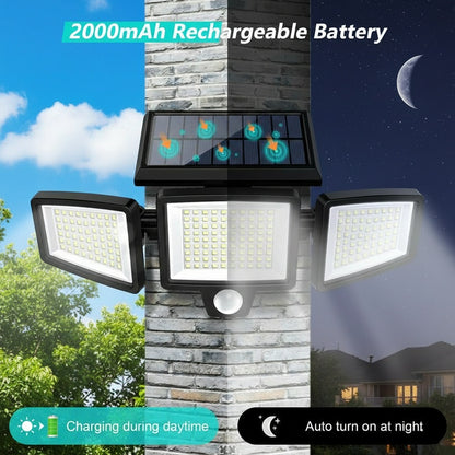270° Wide-Angle Solar Floodlight: Remote Control & Weatherproof