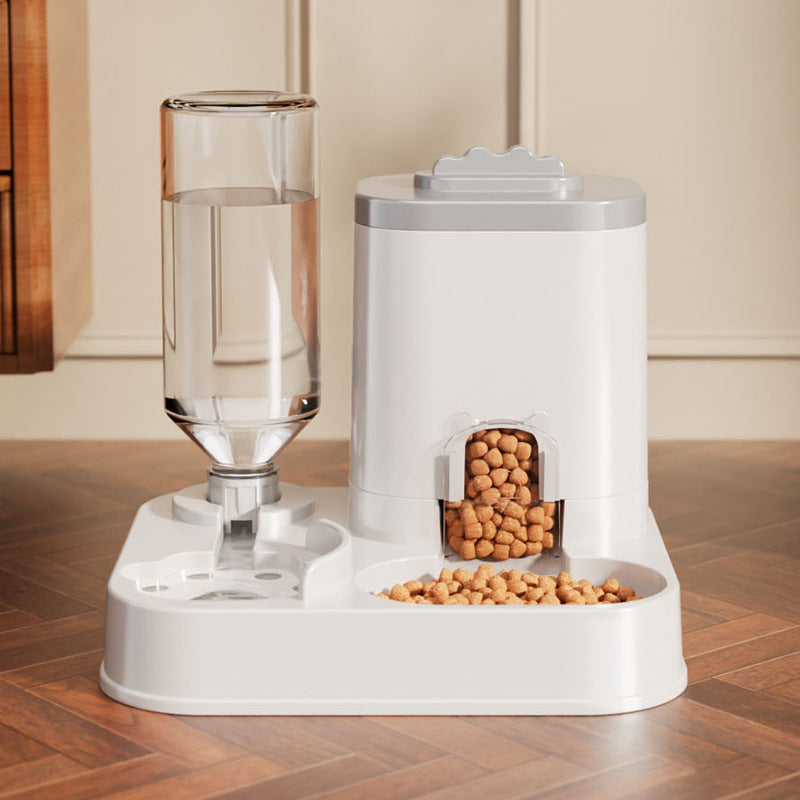 Automatic Cat & Dog Feeder Dispenser with Integrated, Pet One-Piece Design