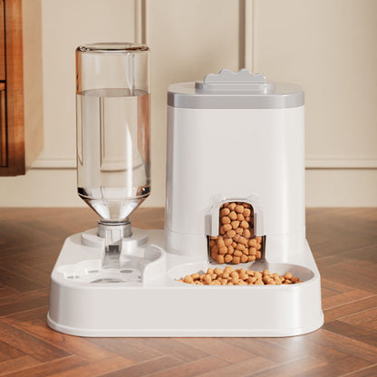 Automatic Cat & Dog Feeder Dispenser with Integrated, Pet One-Piece Design