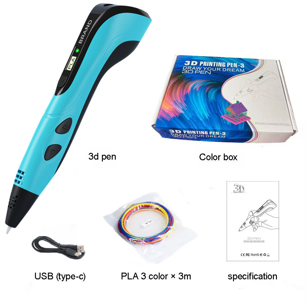 🎨 3D Printing Pen for Kids – Educational DIY Drawing Tool