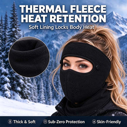 Fleece-lined winter face mask with detachable goggles, product view 10