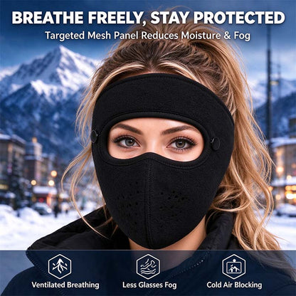Fleece-lined winter face mask with detachable goggles, product view 8