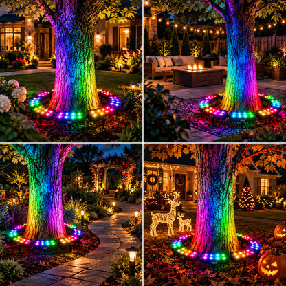 ✨ One Tree. Endless Colors. – Solar RGB Landscape Ring Light