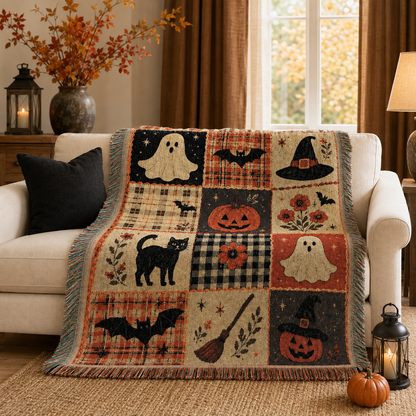 Multi-Function Woven Tassel Blanket