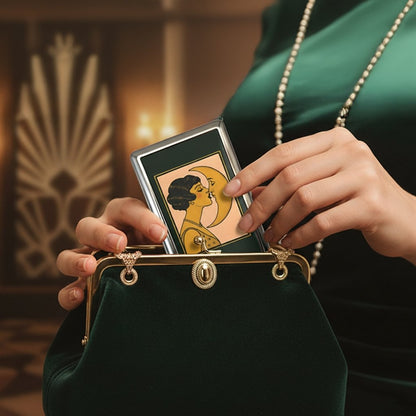 Vintage Art Deco Versatile Card & Cash Case With RFID Protection