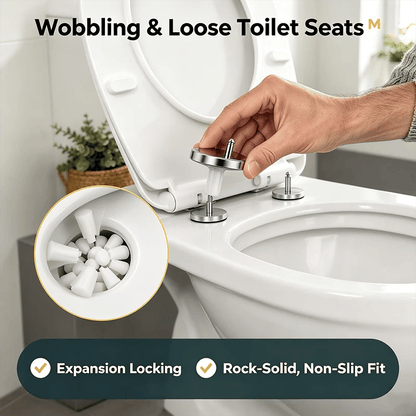 Universal Toilet Seat Expansion Screw Bolts, Thickened Stainless Steel🔩