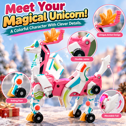 2-in-1 Christmas Transforming Toy | Unicorn and Santa Sleigh, product image 3