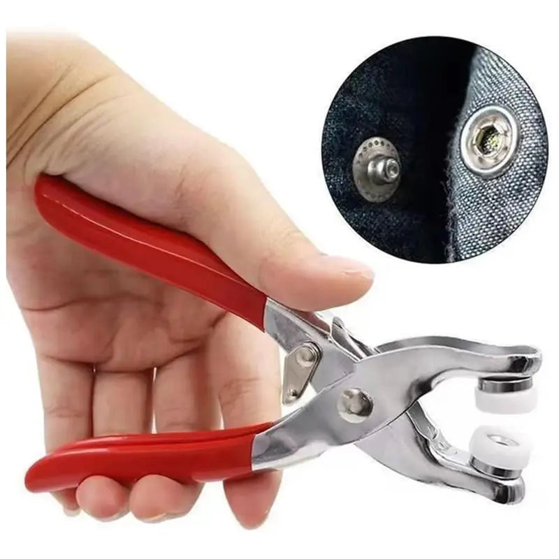 100pcs Invisible Colored Metal Buckle & 1 Count Manual Pressure Pliers