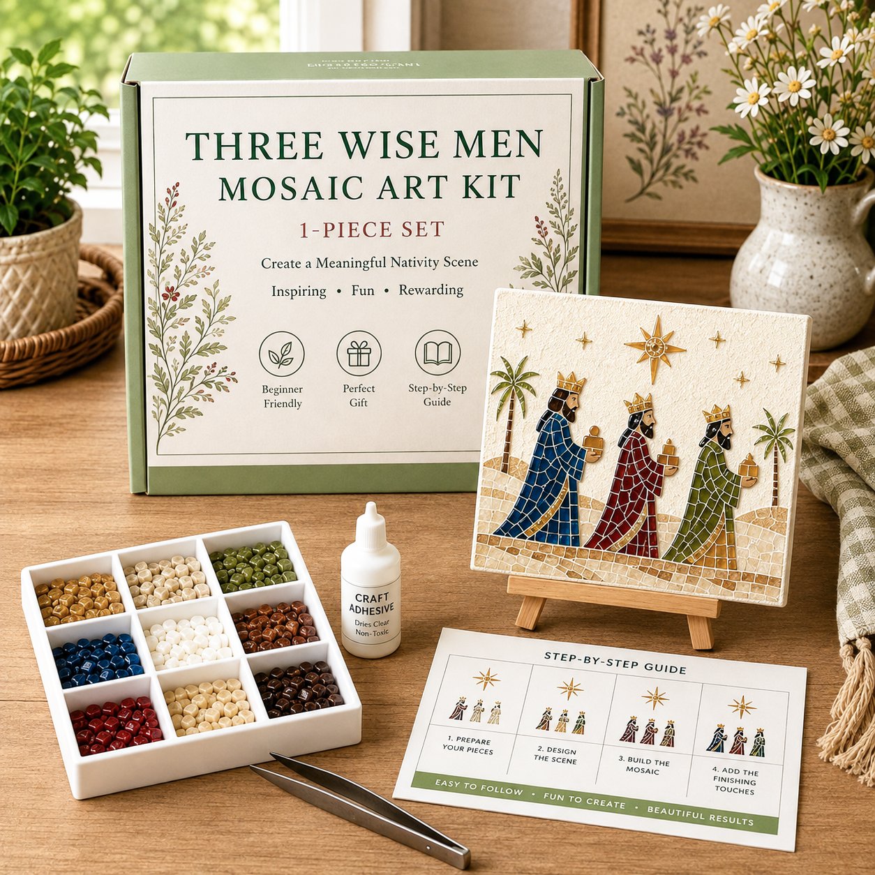 Faith-Inspired Sea Glass Art Kit – Beginner-Friendly