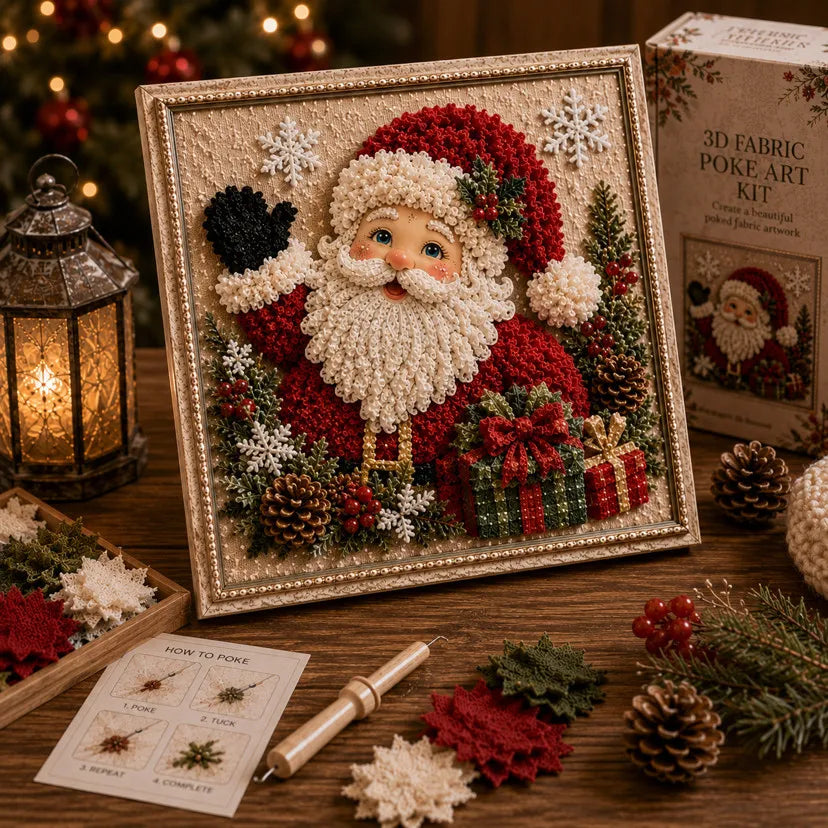 3D Christmas Fabric Poke Art Kit🖼️