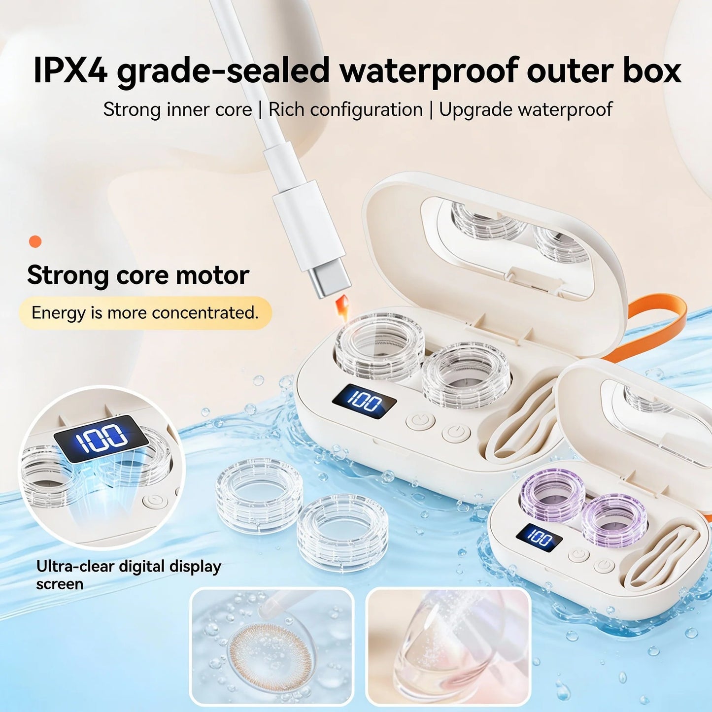 Ultrasonic Contact Lens Cleaner