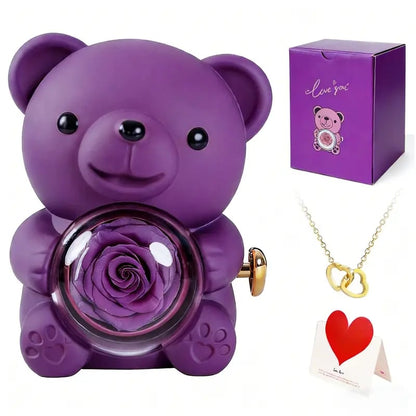 💕Everlasting Rose Teddy Bear - A romantic gift