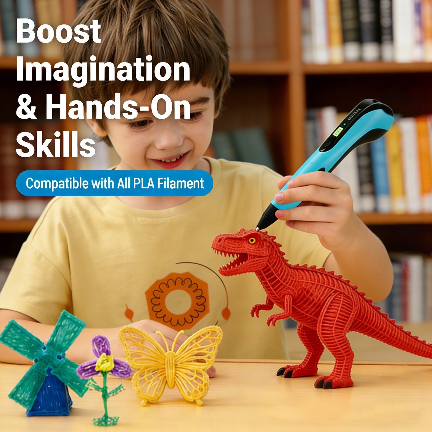 🎨 3D Printing Pen for Kids – Educational DIY Drawing Tool