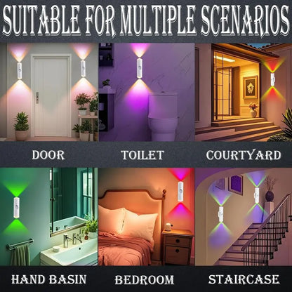 💡2-Pack RGB Motion Sensor Night Lights, Rechargeable Magnetic LED Lamp