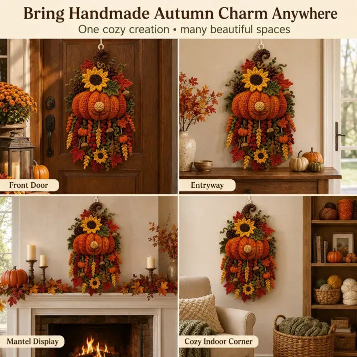 DIY Seasonal 3D Crochet Door Hanger Kit Collection