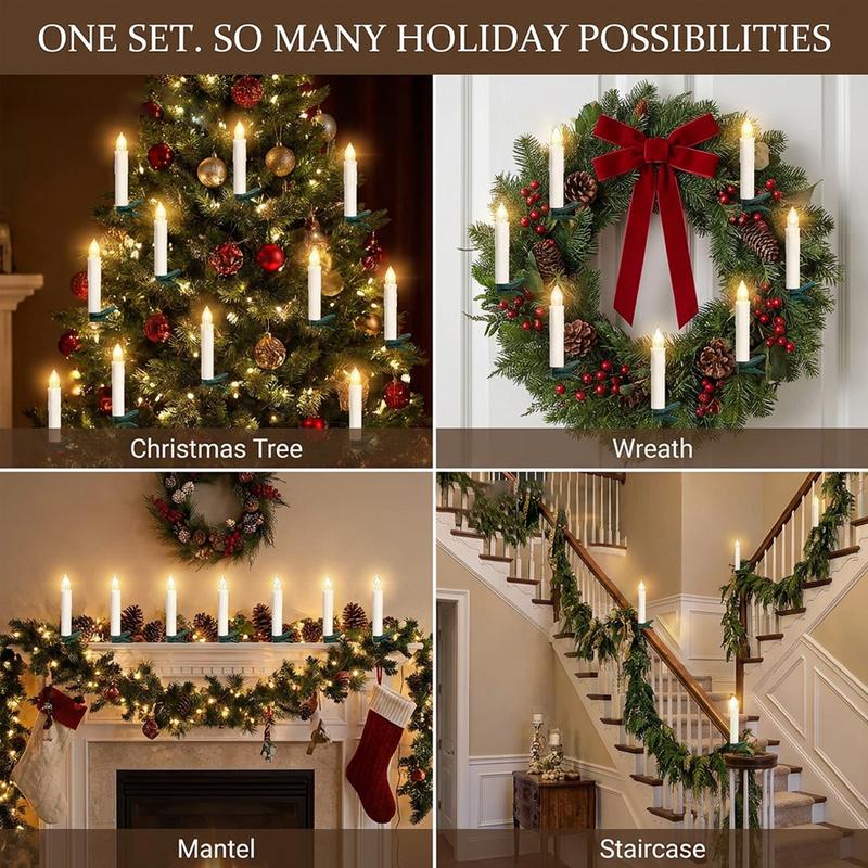 LED Flameless Candle Clip Lights with Remote
