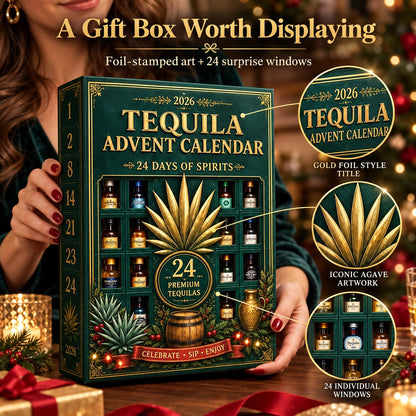 24-Day Mini Tequila Bottle Advent Blind Box for Holiday Celebration