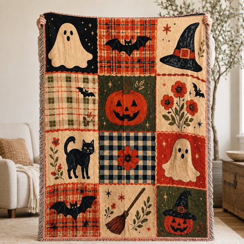 Multi-Function Woven Tassel Blanket