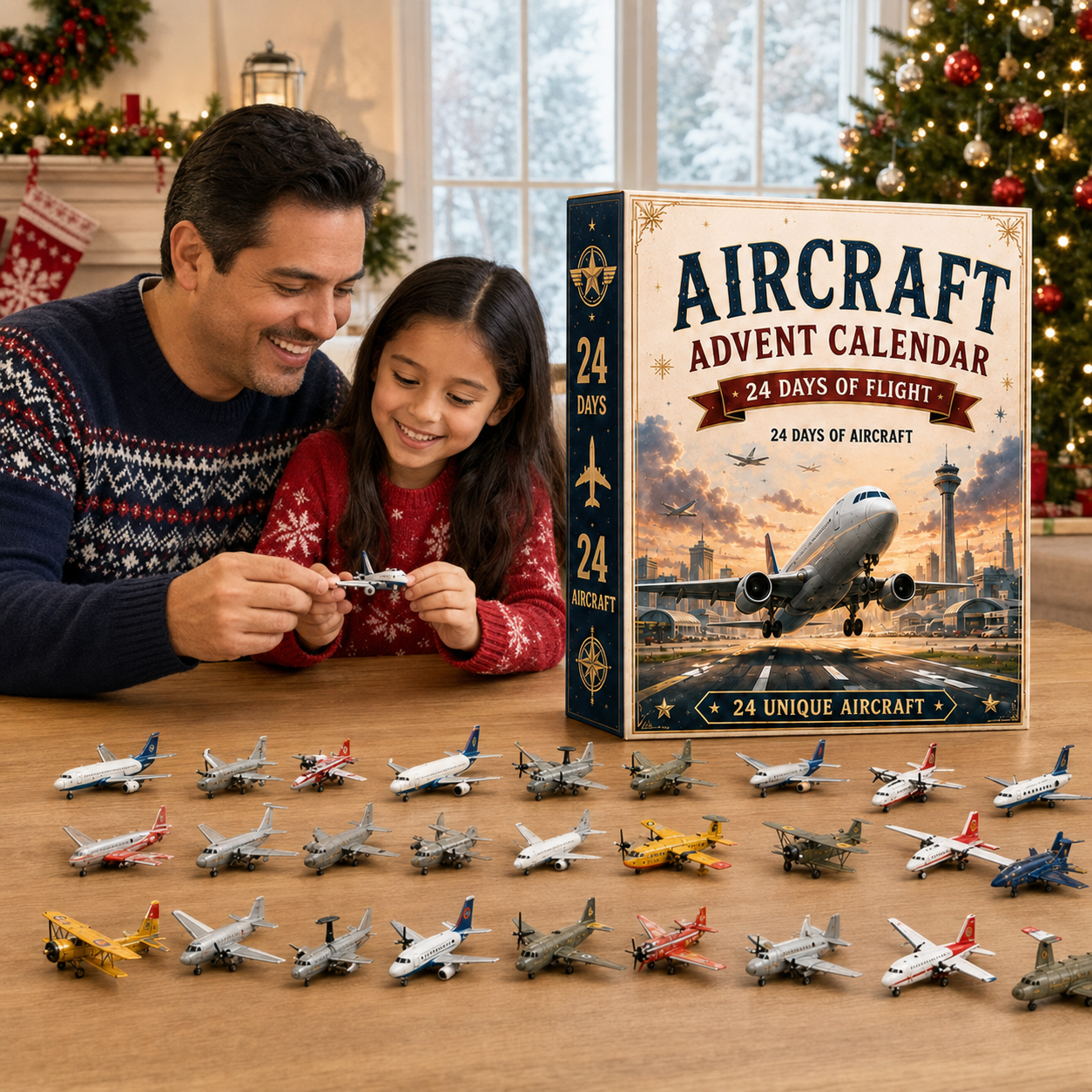 24 Days of Flight with 24 Unique Miniature Airplanes, Jets & Aviation Collectibles
