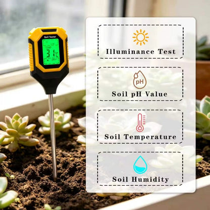 4-in-1 Soil Moisture Meter Ph Tester