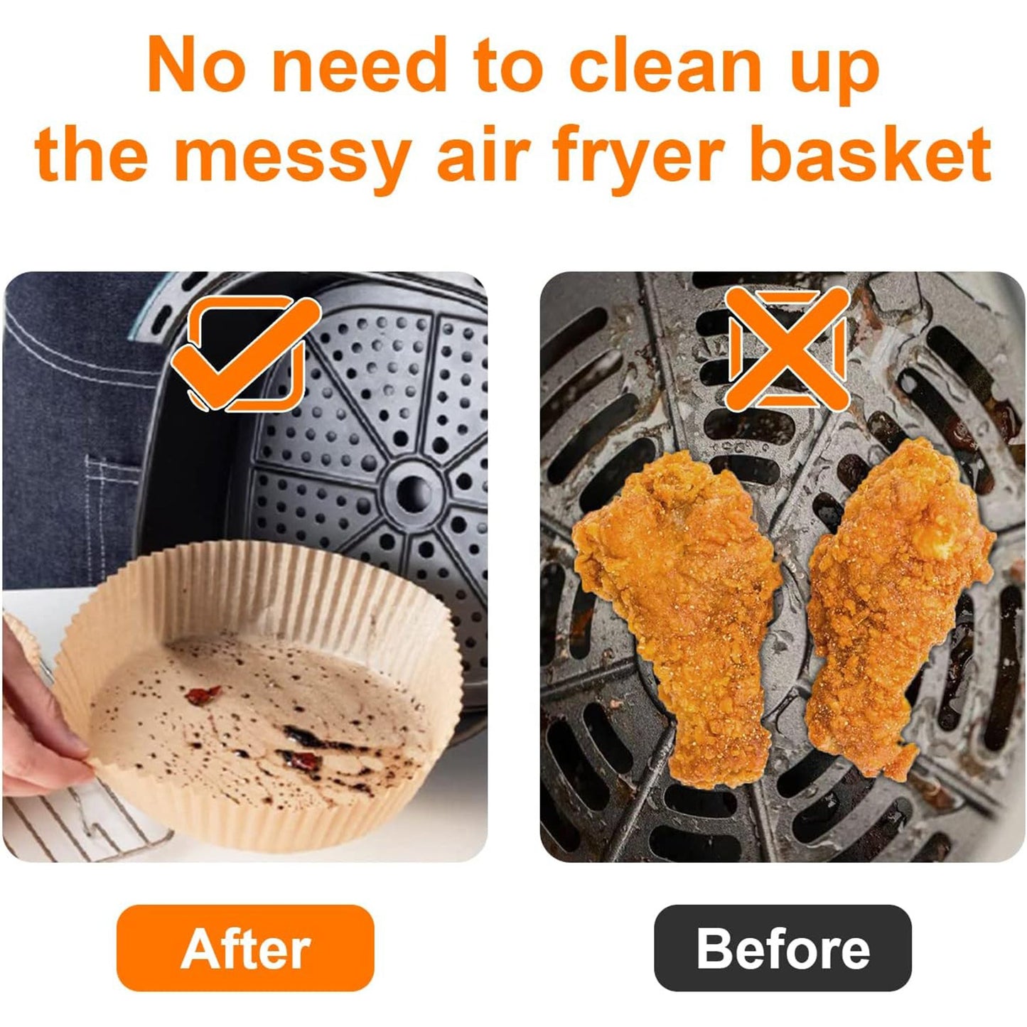 🍟 Disposable Round Air Fryer Paper Liners