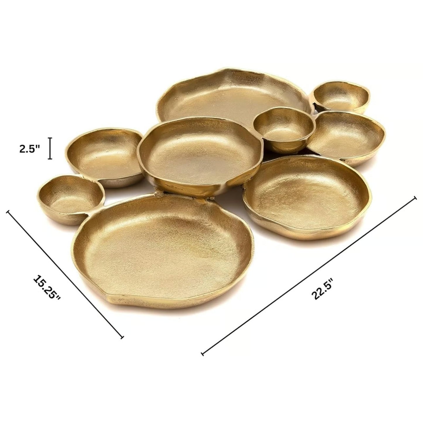 Gold 9 Cluster Decorative Bowls