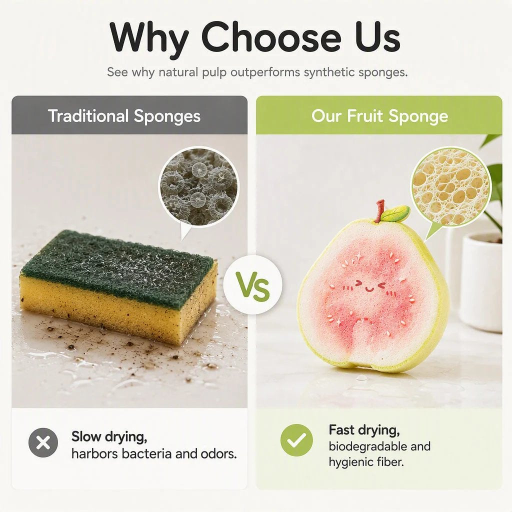🧴✨Cute fruit-shaped dishwashing sponge brush