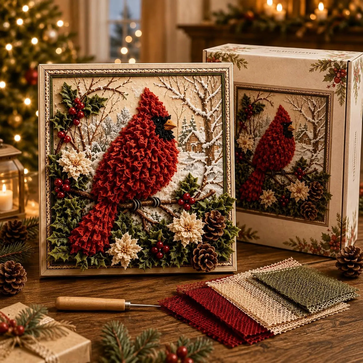 3D Christmas Fabric Poke Art Kit🖼️
