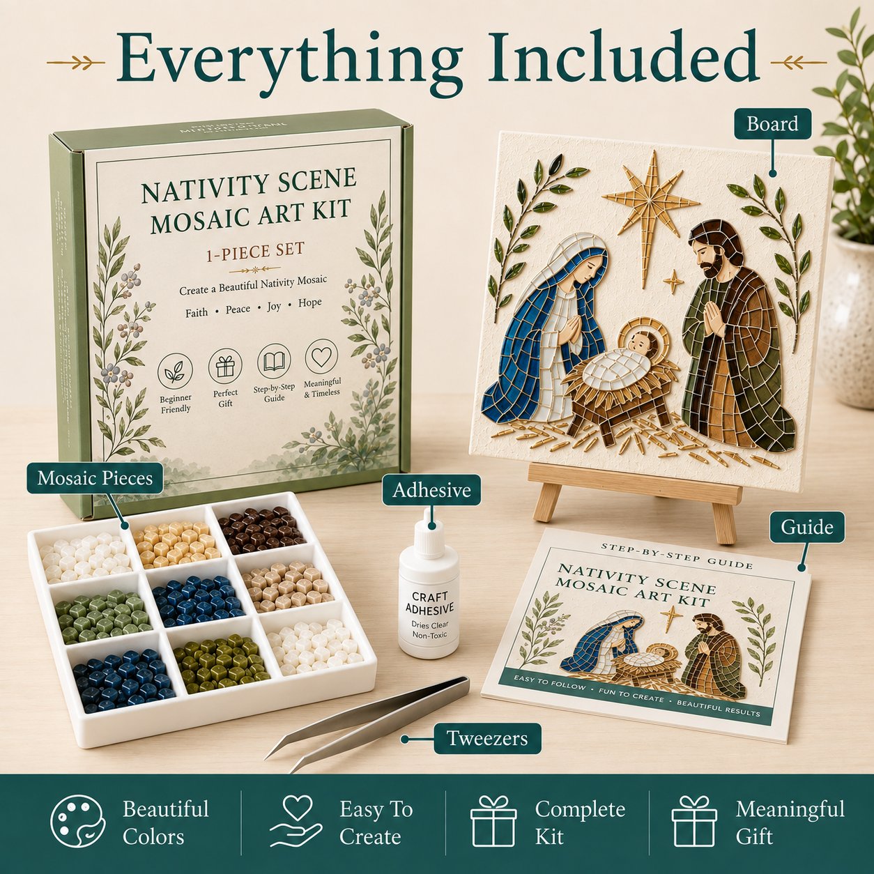 Faith-Inspired Sea Glass Art Kit – Beginner-Friendly