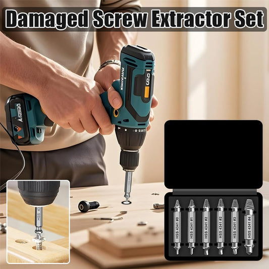 🛠️ Stripped Broken Screw Remover, 🔩6 Counts Set Easy Out Bolt Extractor