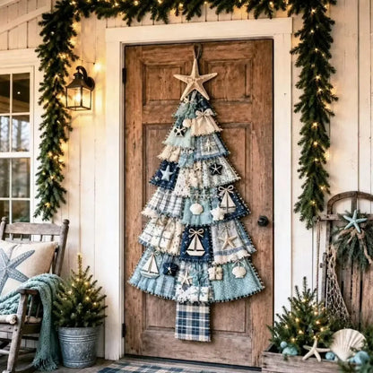 🎄 CHRISTMAS DOOR FAVORITE| Layered Fabric Tree Hanging