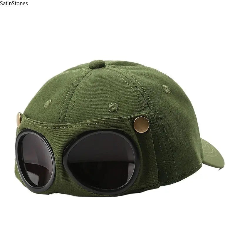 🧢 Men's Glasses-Friendly Pilot Cap