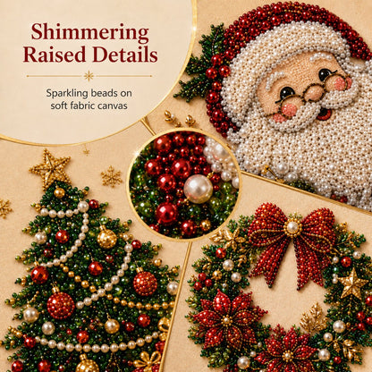 5-in-1 3D Pearl Art Kit – Christmas DIY Craft Set for Kids & Family Creative Fun