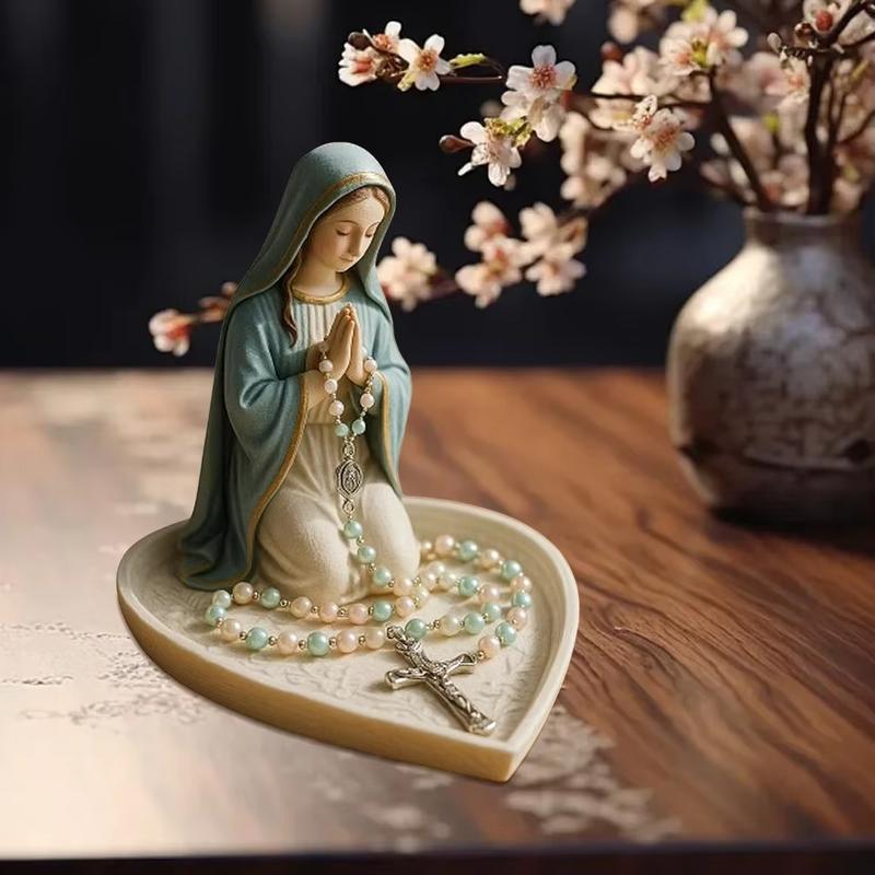 Virgin Mary Rosary Holder - With Necklace