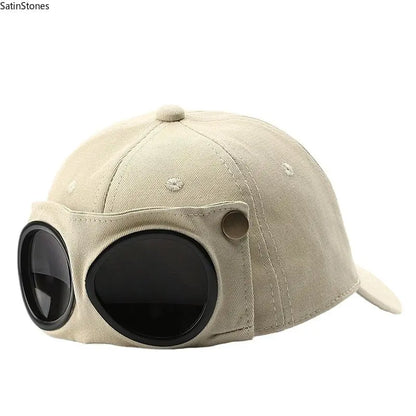 🧢 Men's Glasses-Friendly Pilot Cap