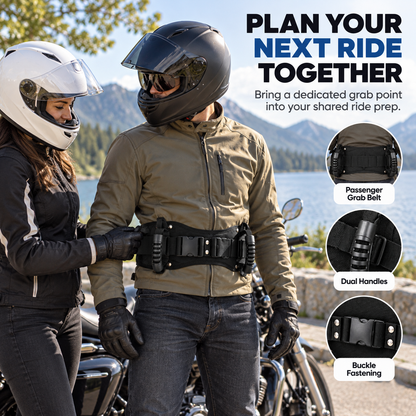 🏍️🤝 Ride Together – Motorcycle Passenger Grab Belt