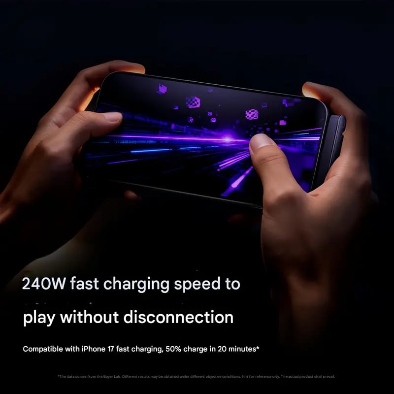 ⚡2-in-1 Invisible Holder Charger Cable – 240W Fast Charging Cord with Built-In Phone Stand