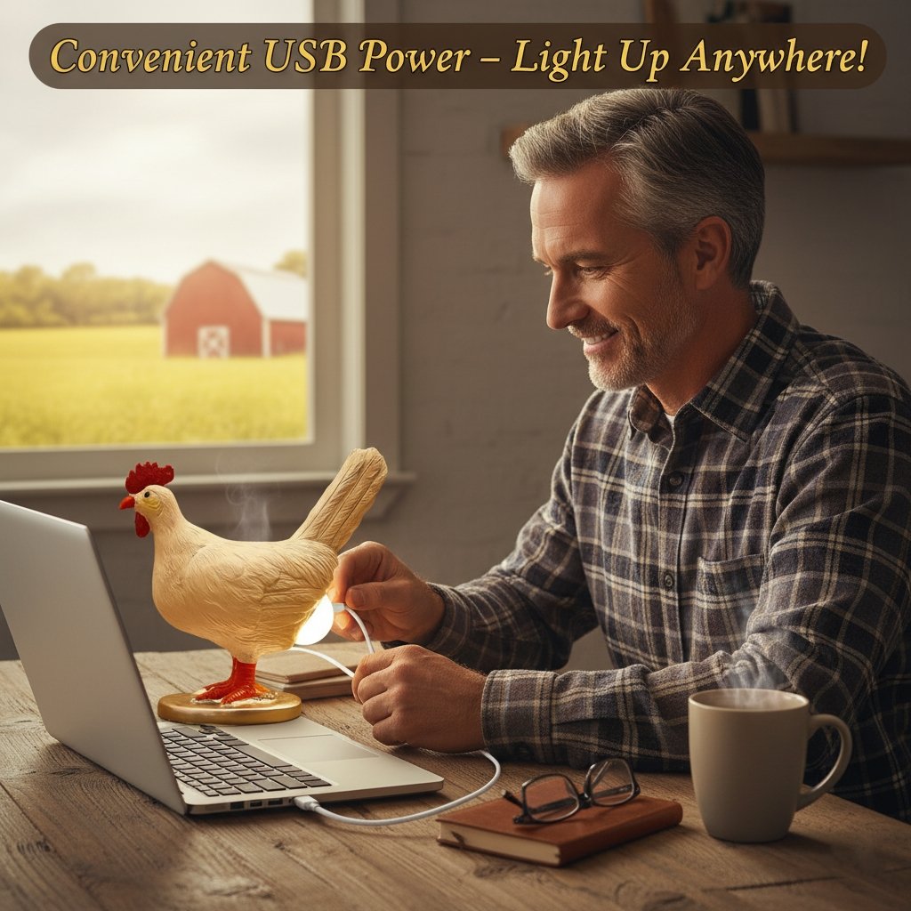 Creative Fun Chicken Egg-Laying Decorative Night Light